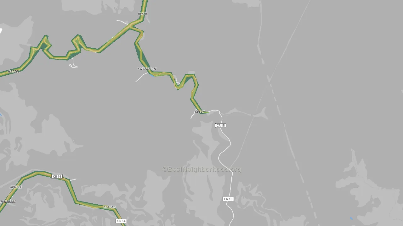 25022, WV Map of Noise Levels in 25022