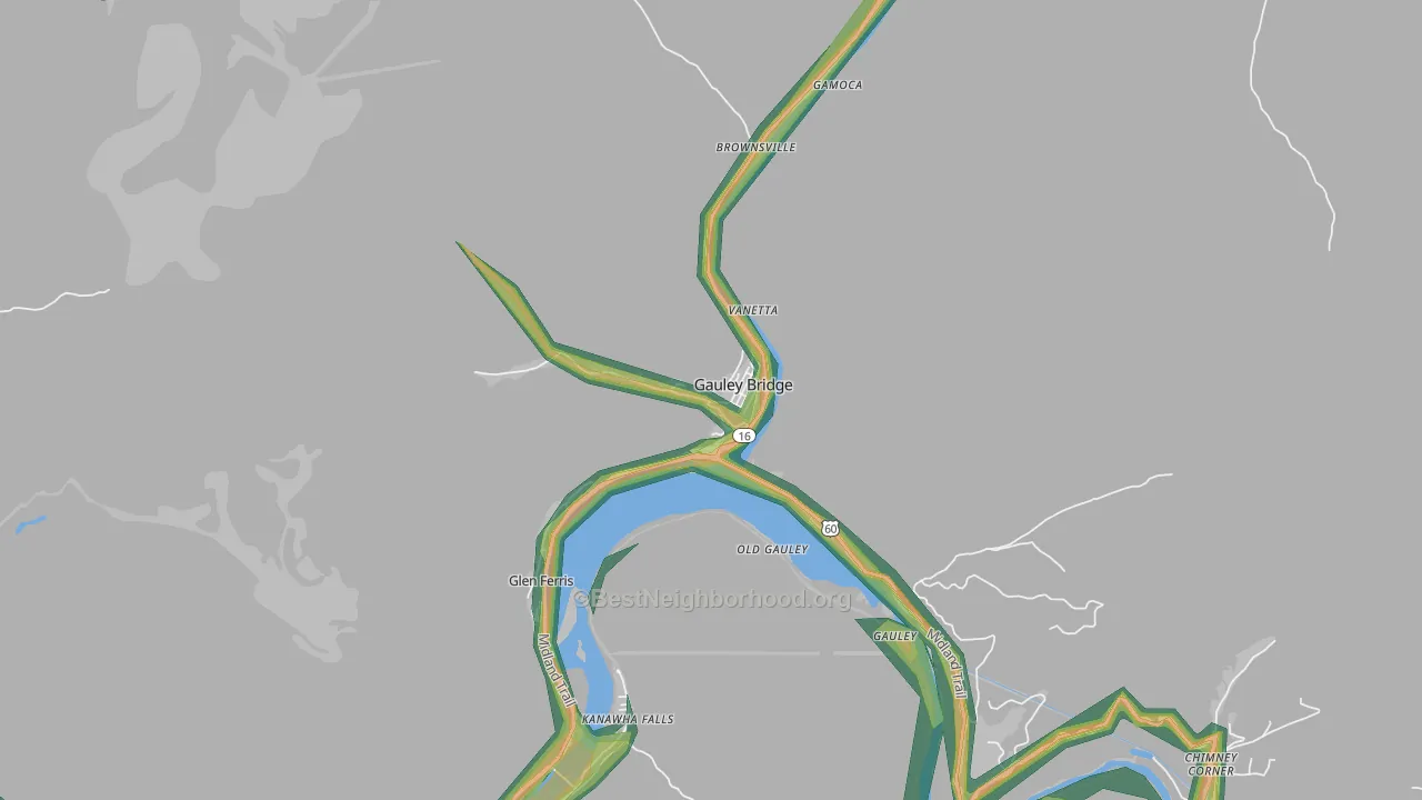 25085, WV Map of Noise Levels in 25085