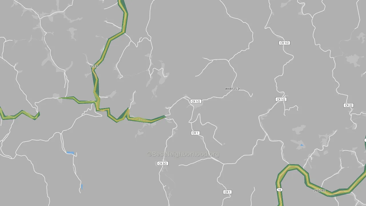 25088, WV Map of Noise Levels in 25088
