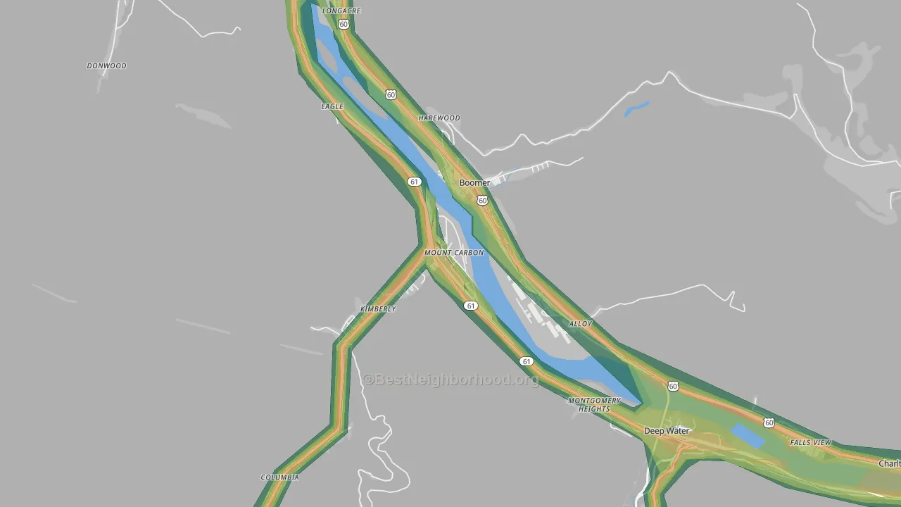 25139, WV Map of Noise Levels in 25139