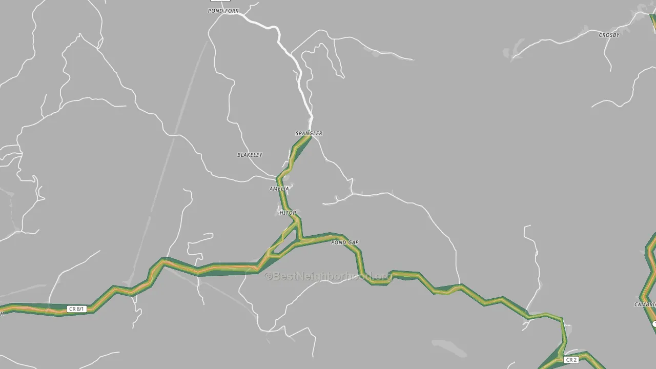 25160, WV Map of Noise Levels in 25160