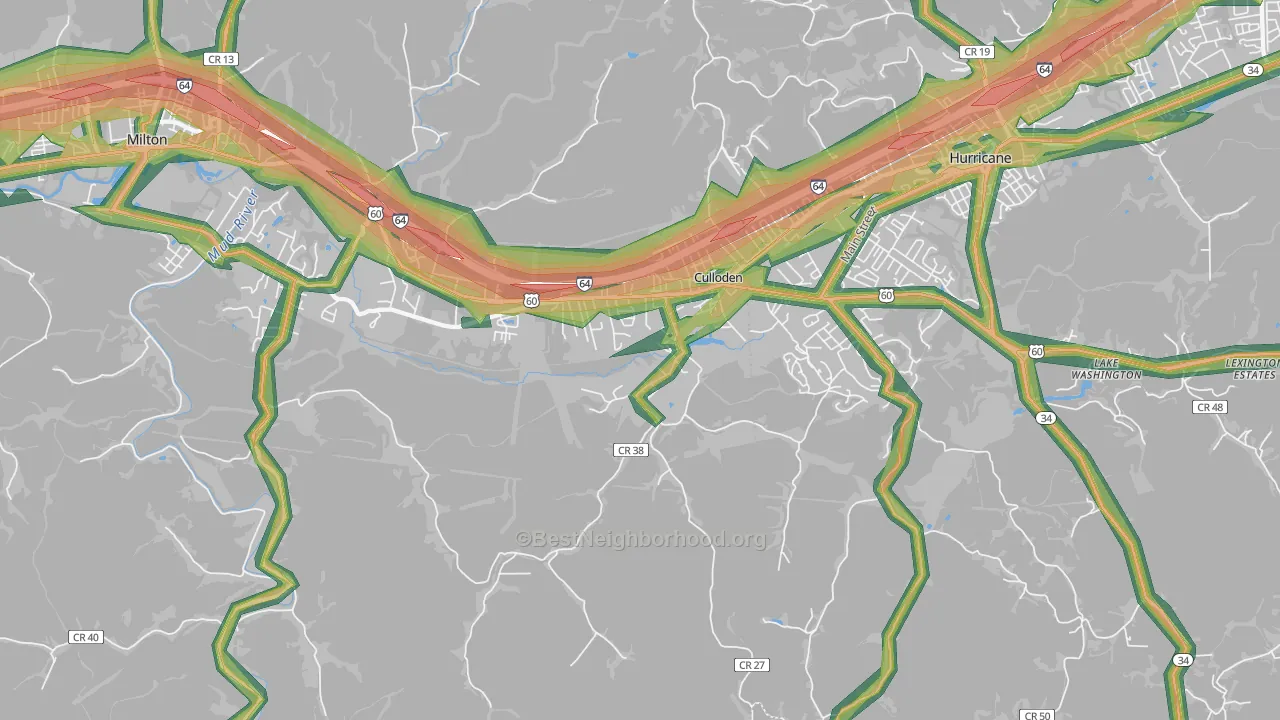 25510, WV Map of Noise Levels in 25510