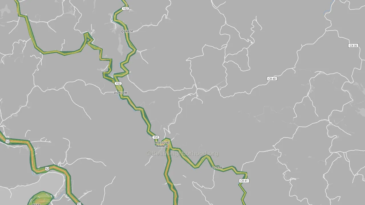 25511, WV Map of Noise Levels in 25511