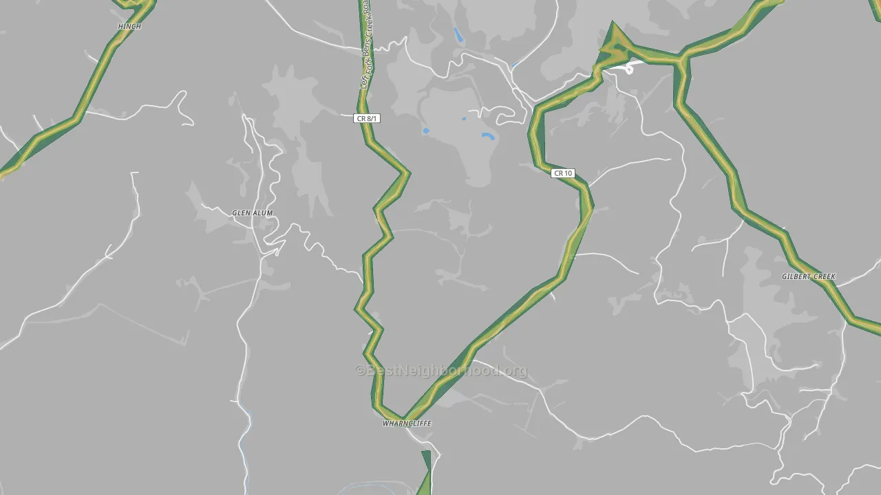 25651, WV Map of Noise Levels in 25651