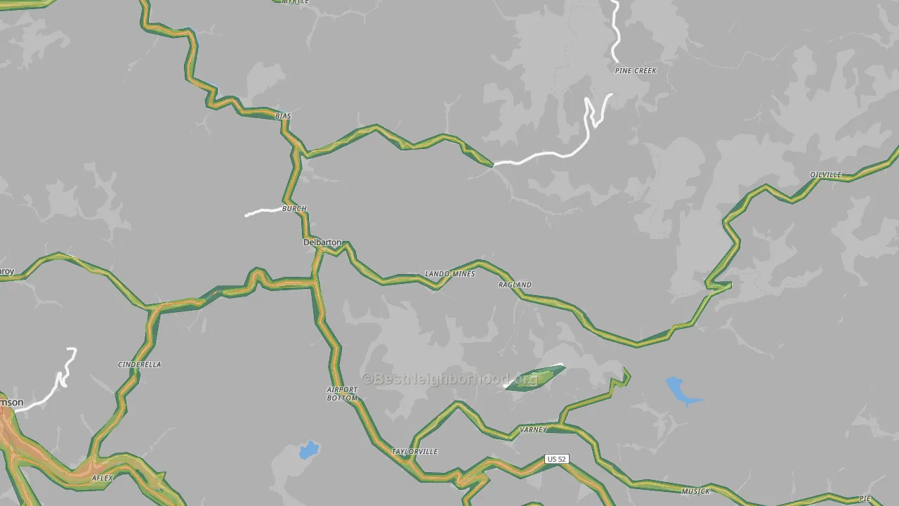 25670, WV Map of Noise Levels in 25670