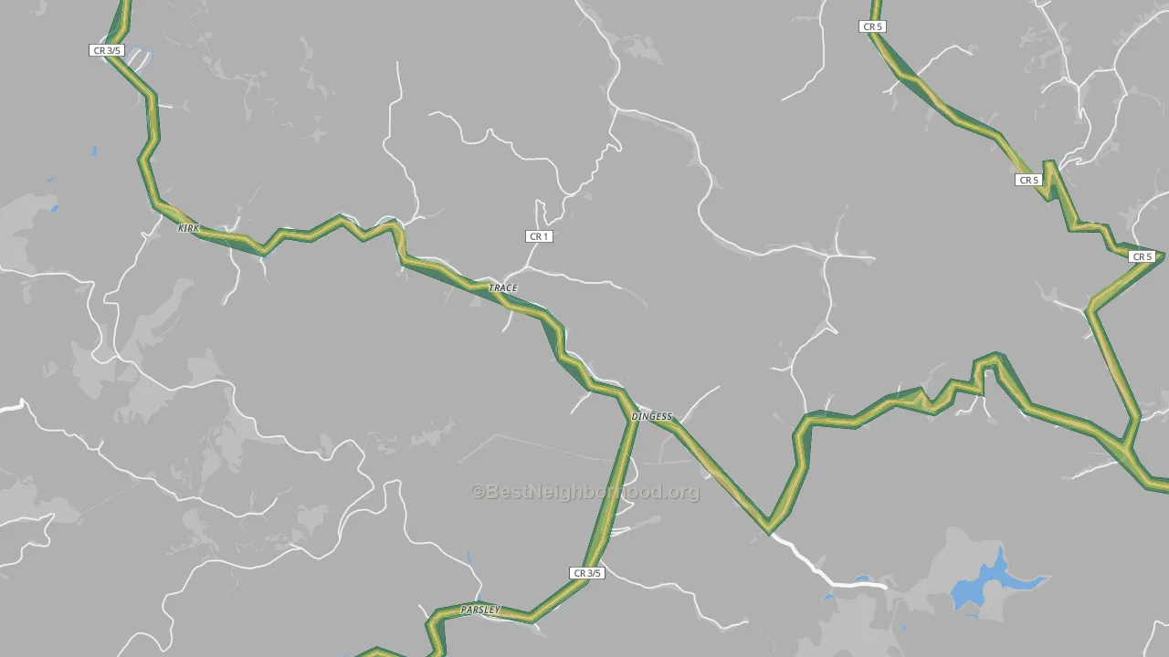 25671, WV Map of Noise Levels in 25671