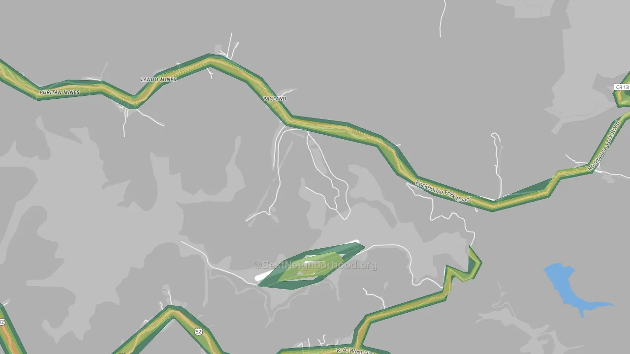 25690, WV Map of Noise Levels in 25690