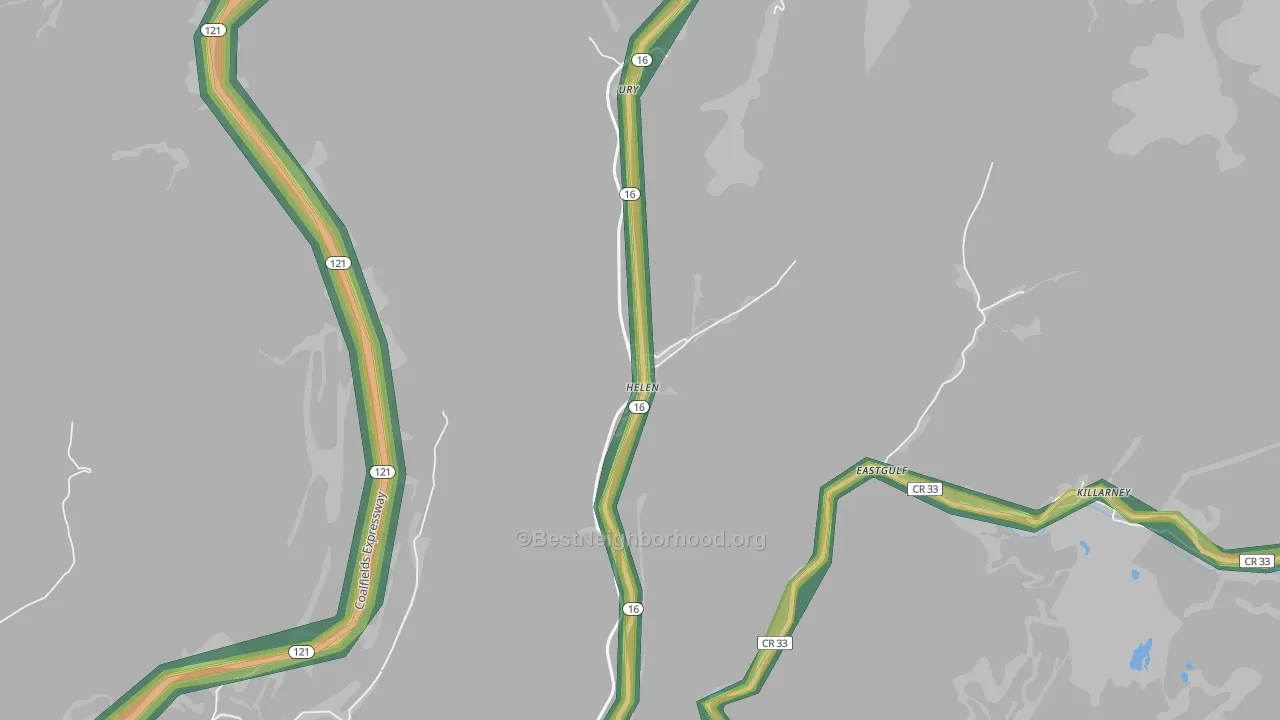 25853, WV Map of Noise Levels in 25853