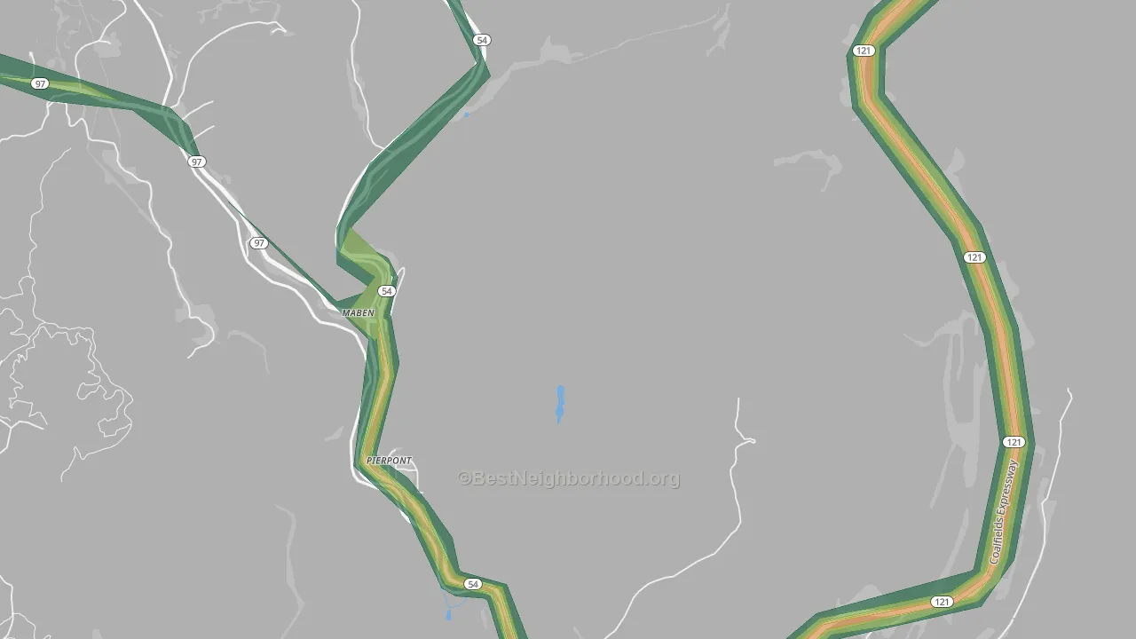 25870, WV Map of Noise Levels in 25870