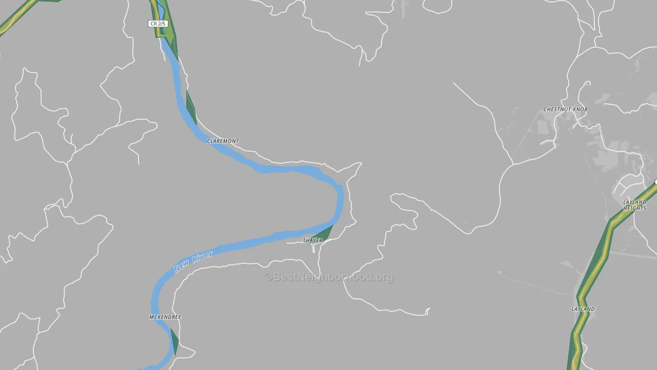 25936, WV Map of Noise Levels in 25936