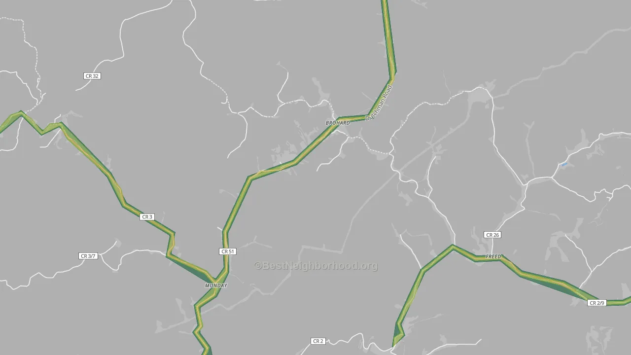26138, WV Map of Noise Levels in 26138