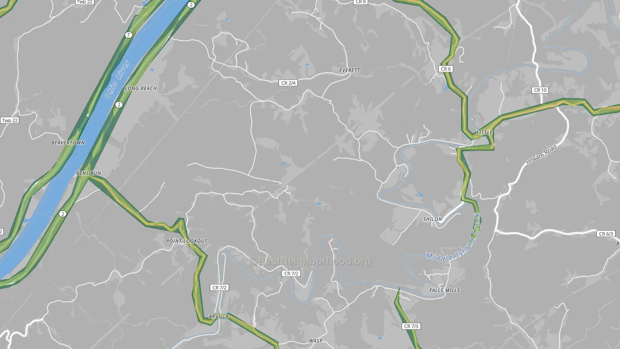 26146, WV Map of Noise Levels in 26146