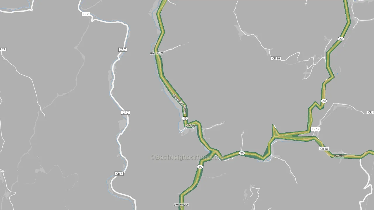 26217, WV Map of Noise Levels in 26217