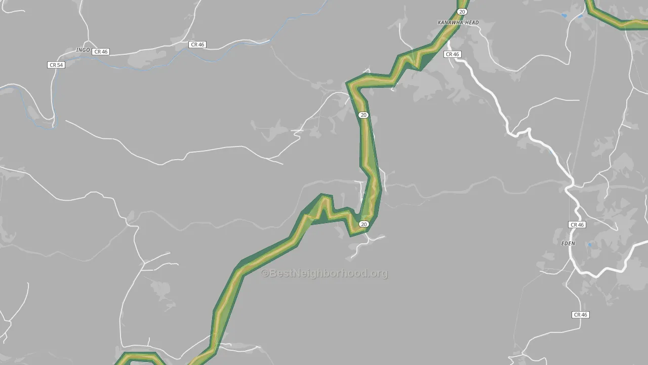 26228, WV Map of Noise Levels in 26228