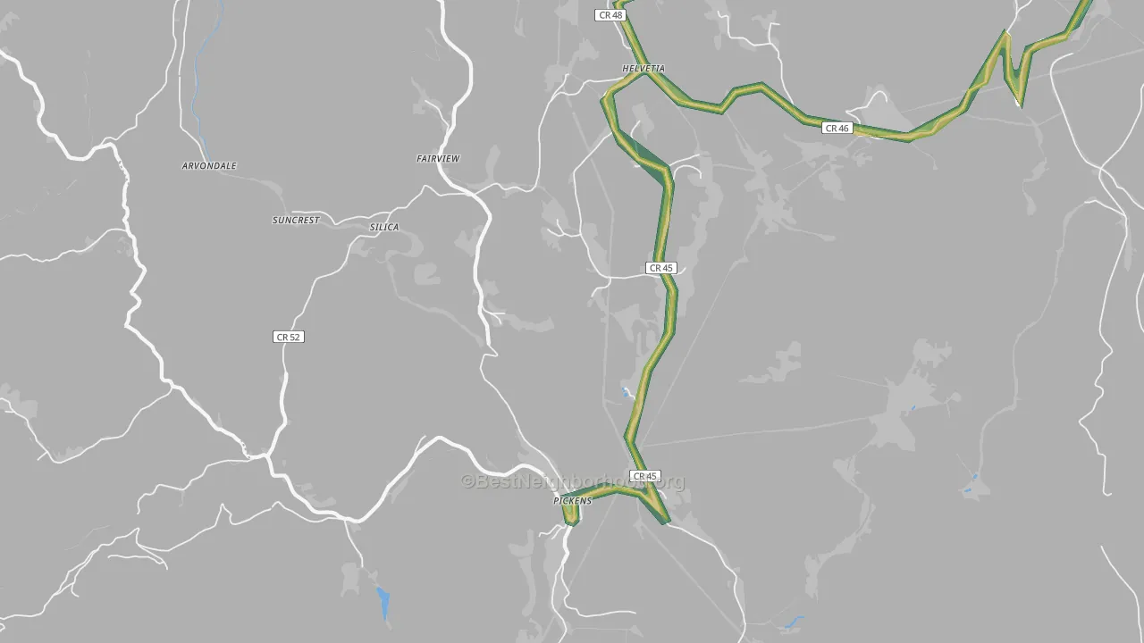 26230, WV Map of Noise Levels in 26230