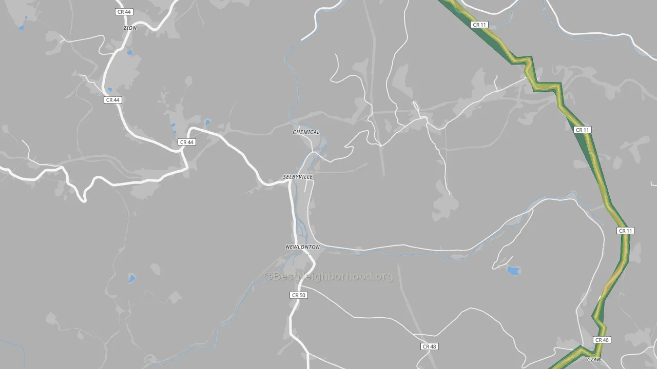 26236, WV Map of Noise Levels in 26236