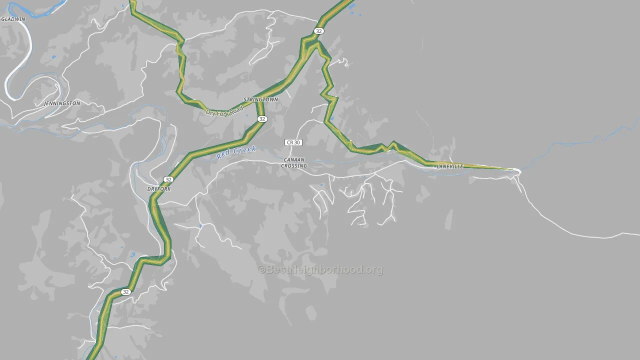 26263, WV Map of Noise Levels in 26263