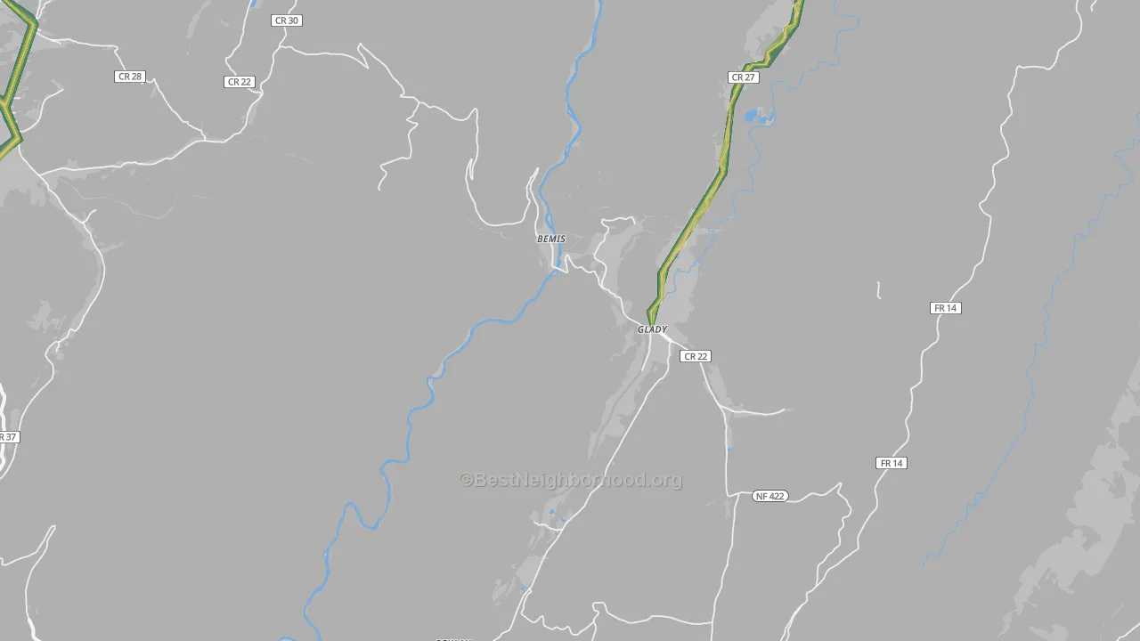 26268, WV Map of Noise Levels in 26268