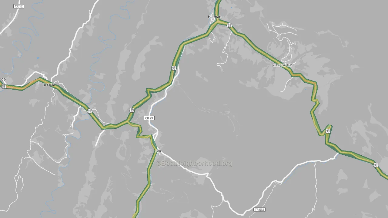 26270, WV Map of Noise Levels in 26270
