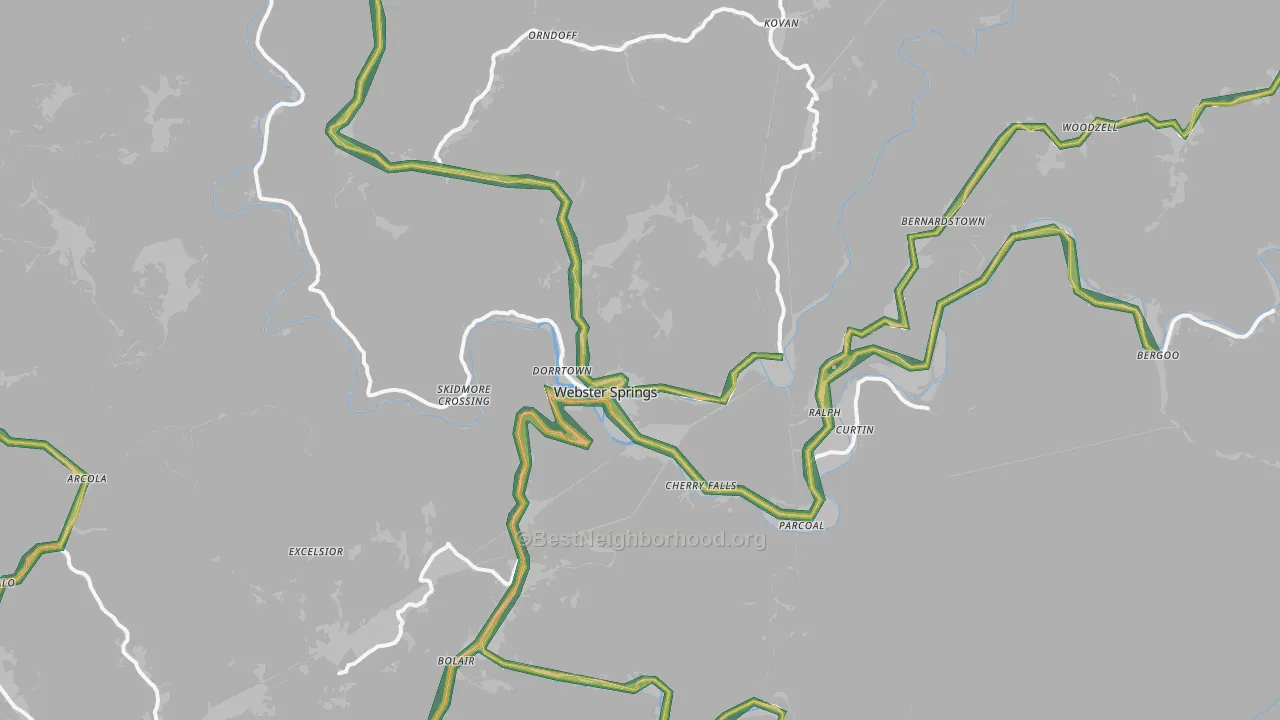 26288, WV Map of Noise Levels in 26288