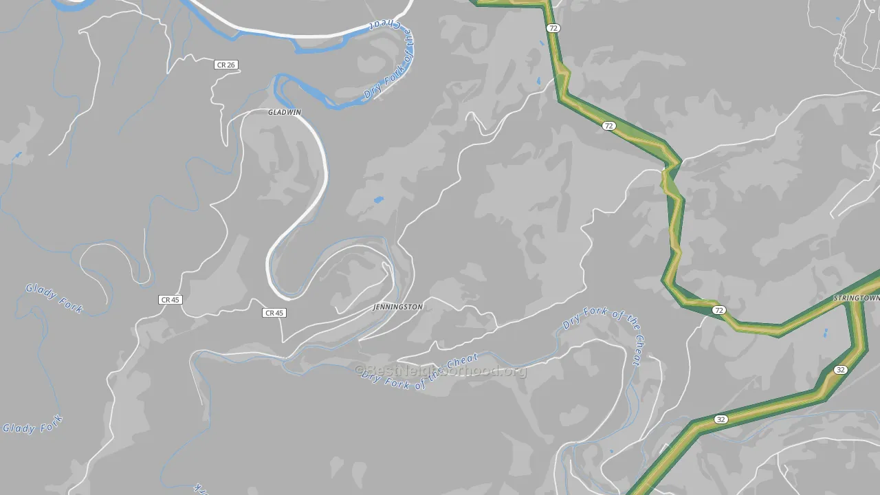 26289, WV Map of Noise Levels in 26289