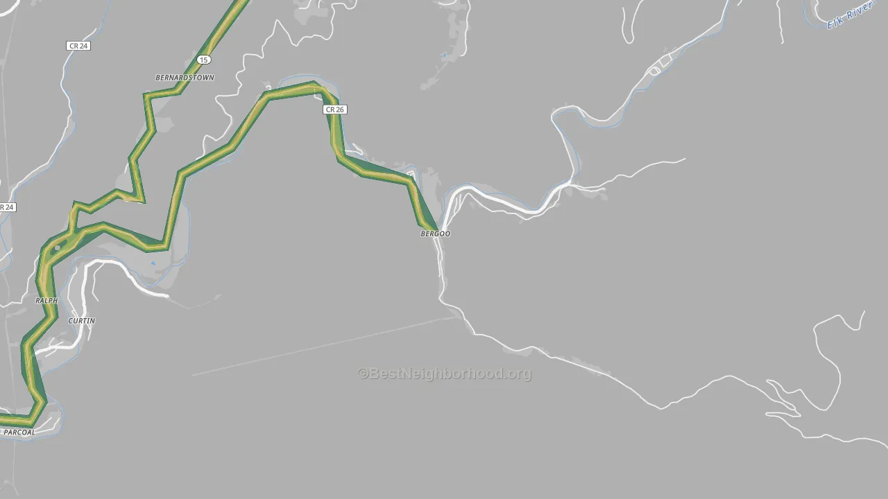 26298, WV Map of Noise Levels in 26298