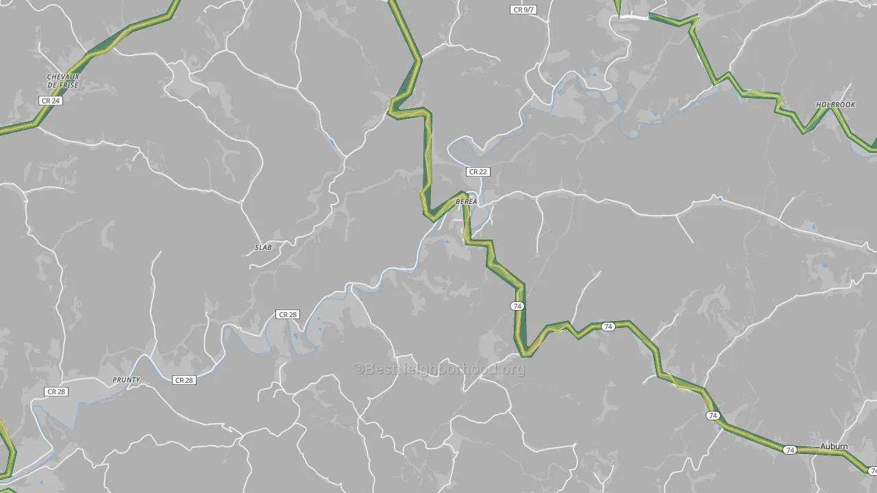26327, WV Map of Noise Levels in 26327
