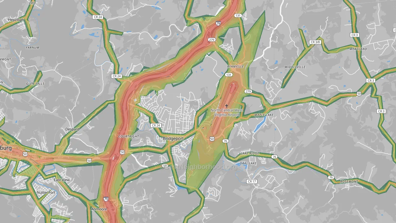26330, WV Map of Noise Levels in 26330