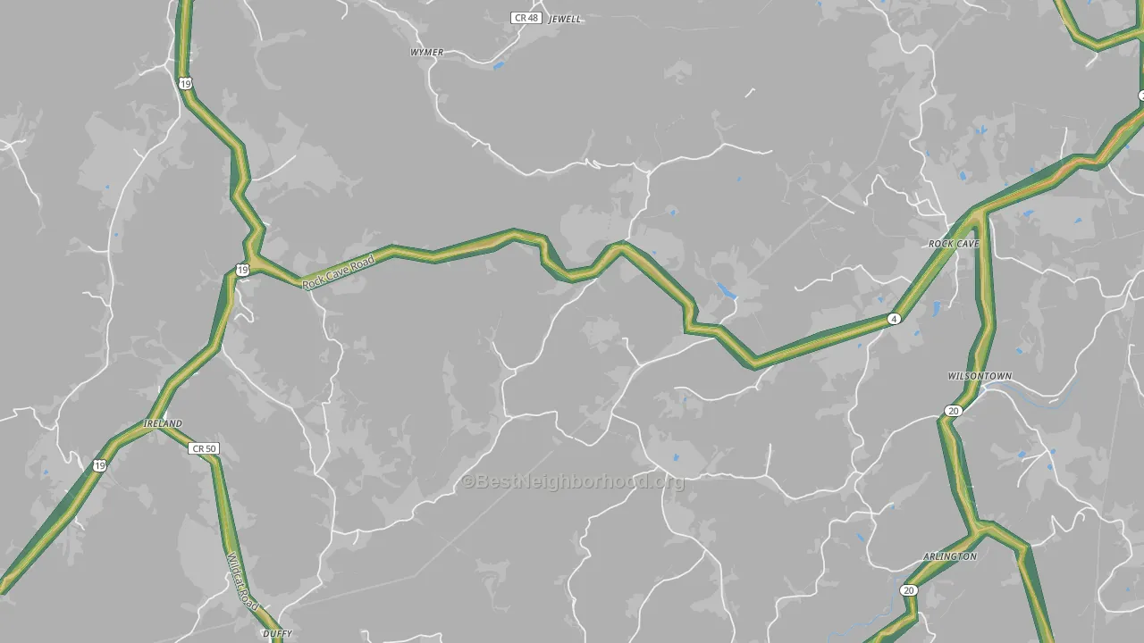 26343, WV Map of Noise Levels in 26343