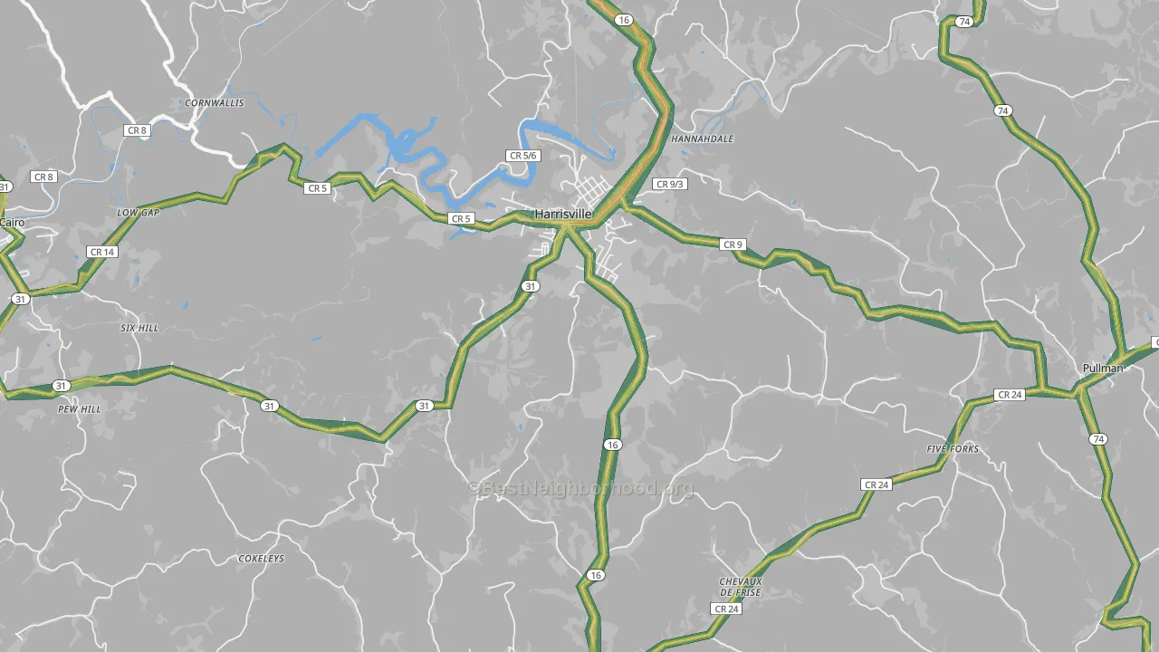 26362, WV Map of Noise Levels in 26362