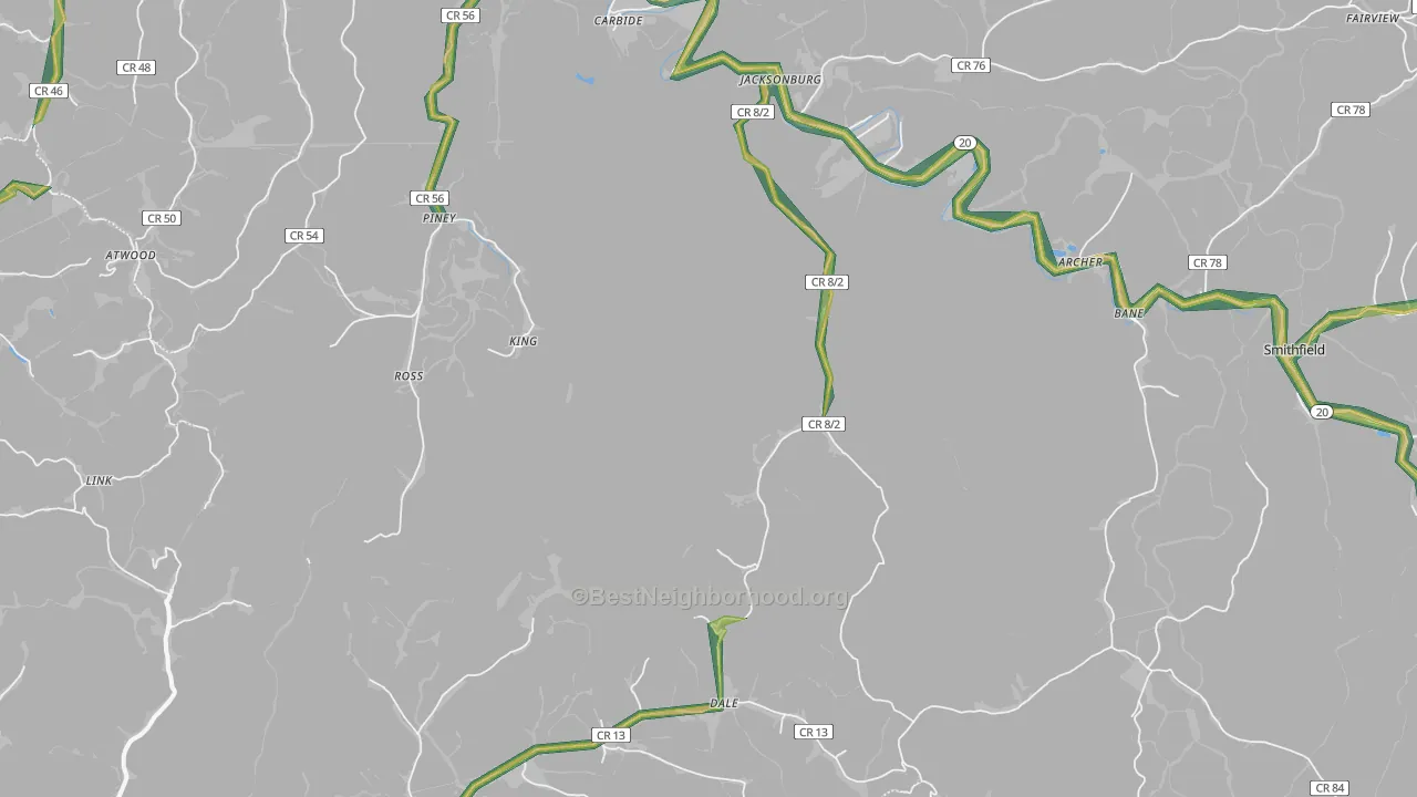 26377, WV Map of Noise Levels in 26377