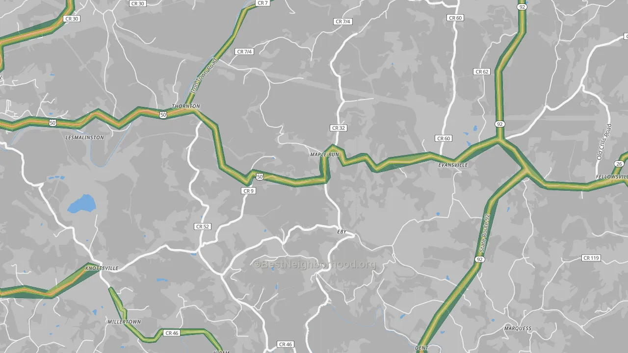 26440, WV Map of Noise Levels in 26440