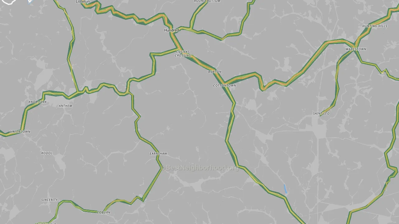 26562, WV Map of Noise Levels in 26562