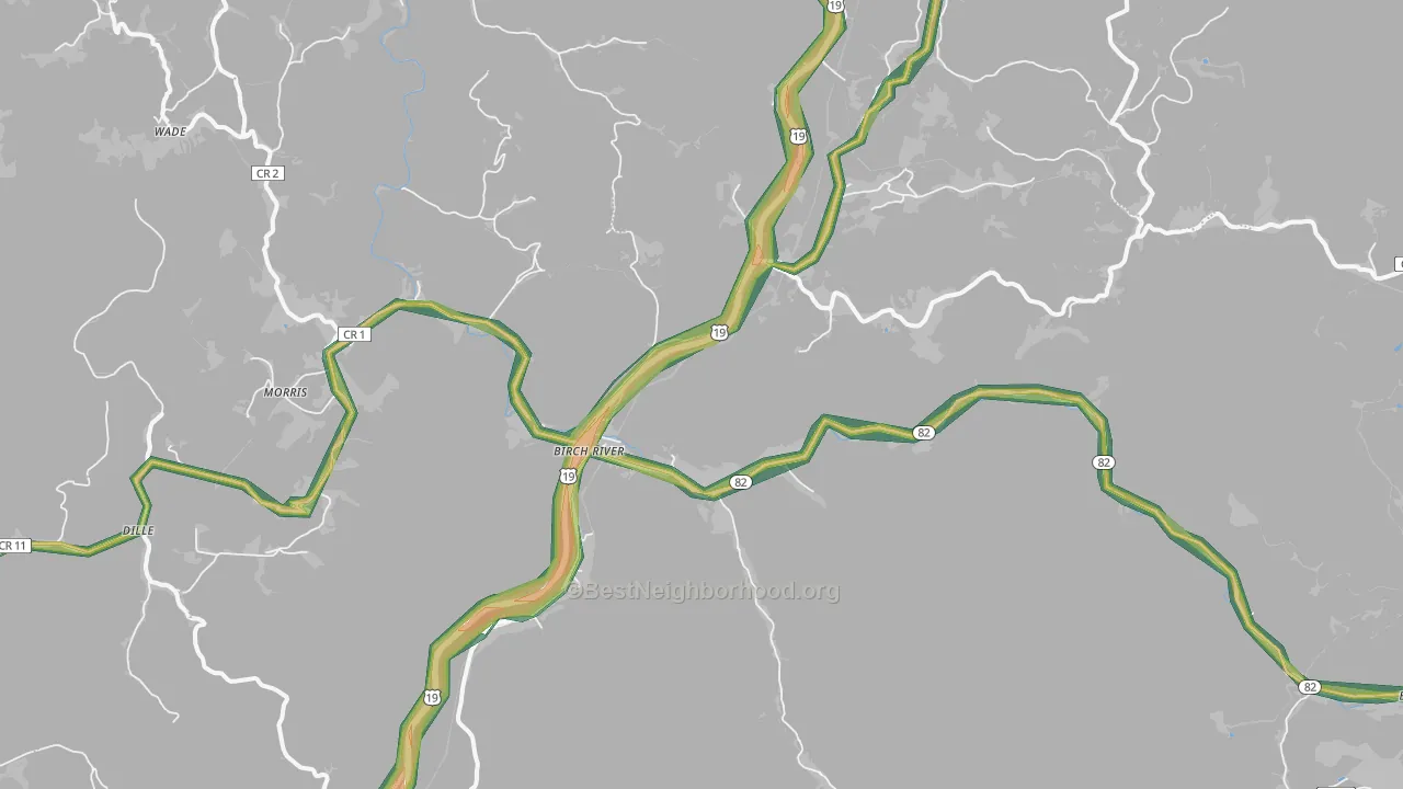 26610, WV Map of Noise Levels in 26610