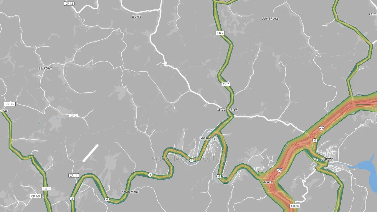 26624, WV Map of Noise Levels in 26624