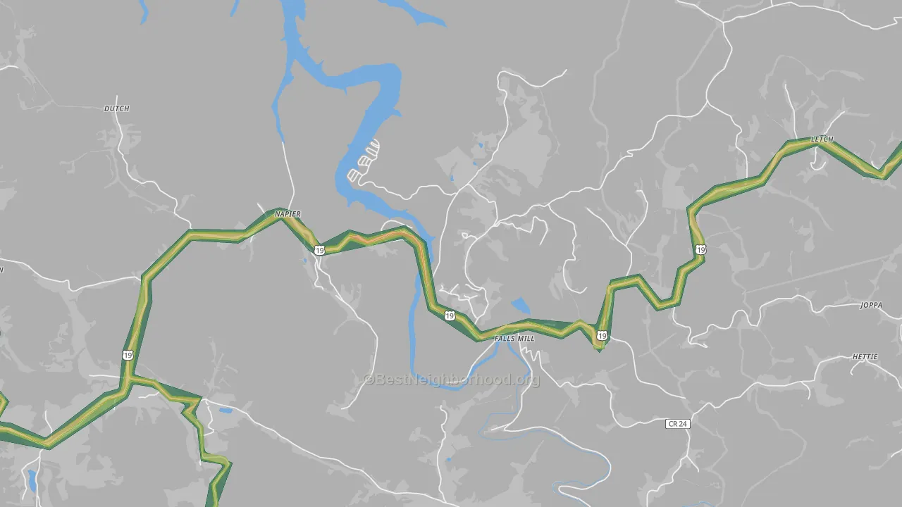 26631, WV Map of Noise Levels in 26631