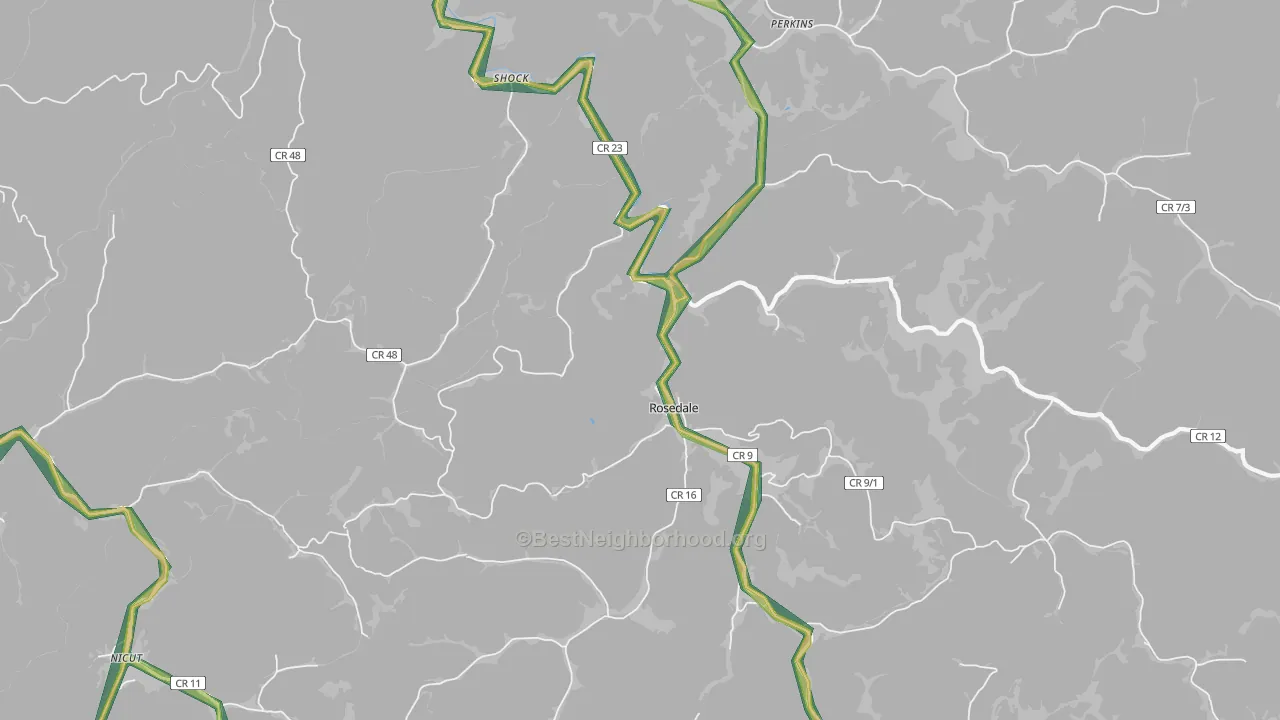 26636, WV Map of Noise Levels in 26636