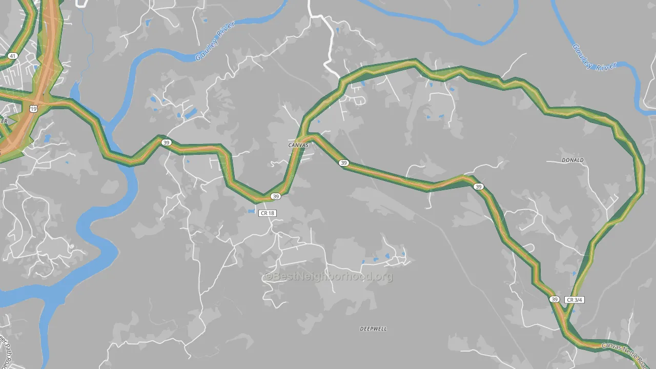 26662, WV Map of Noise Levels in 26662
