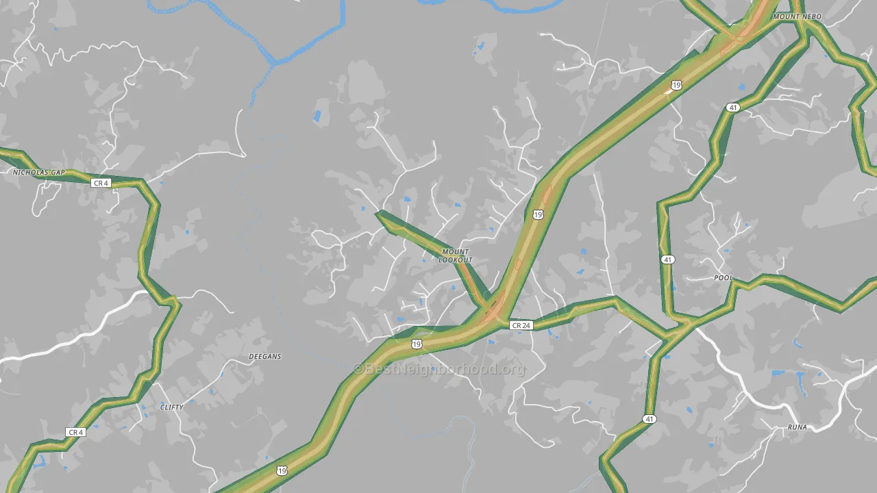 26678, WV Map of Noise Levels in 26678