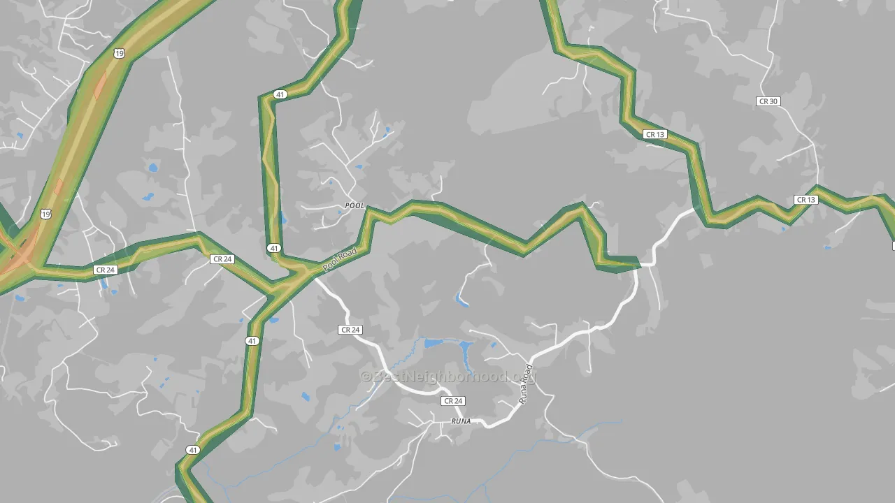 26684, WV Map of Noise Levels in 26684