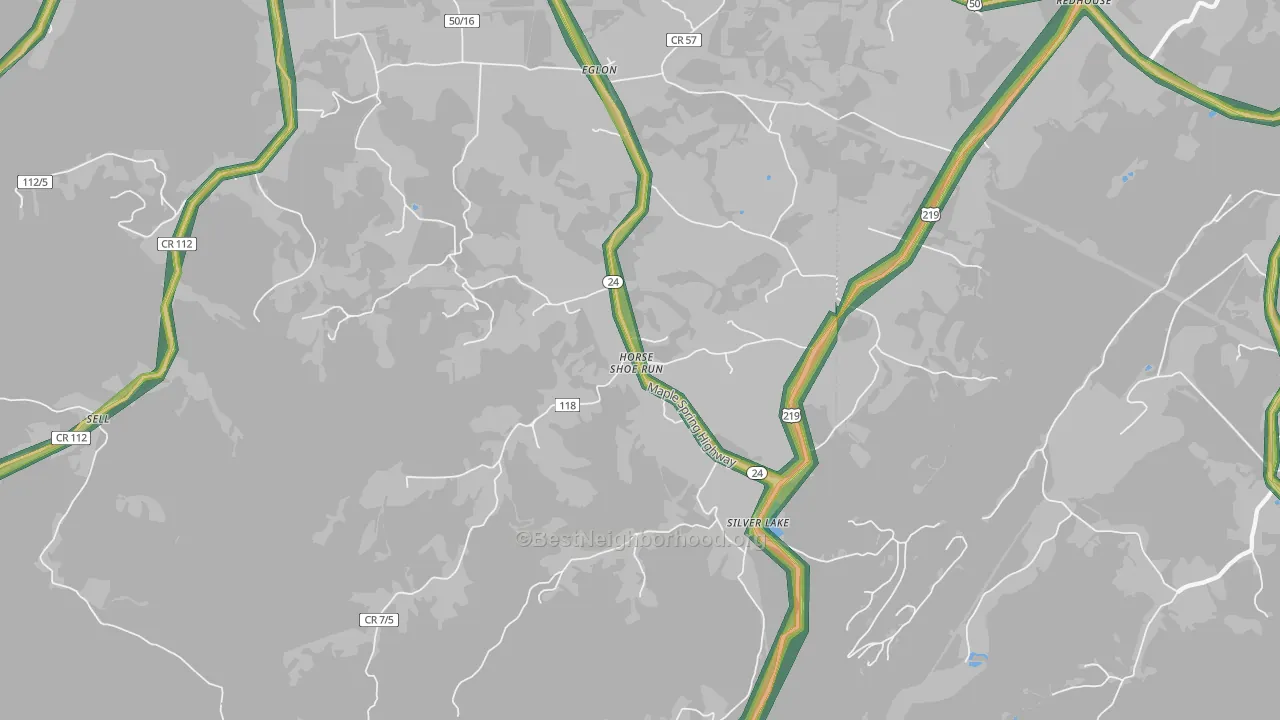 26716, WV Map of Noise Levels in 26716