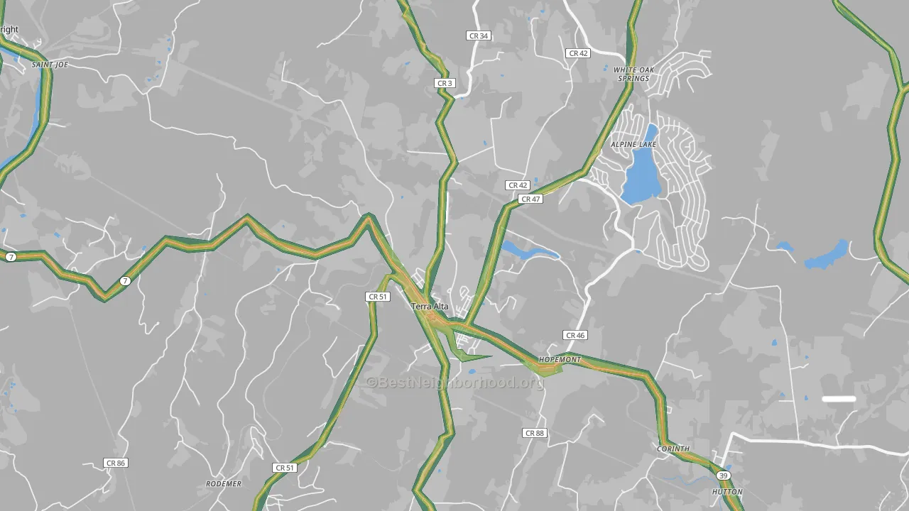 26764, WV Map of Noise Levels in 26764