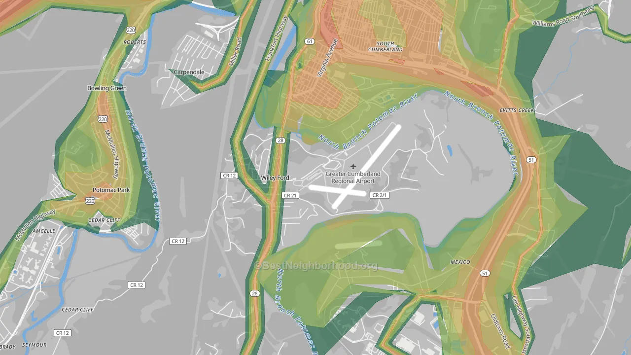 26767, WV Map of Noise Levels in 26767