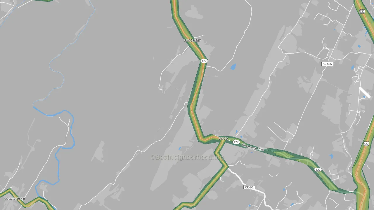 26817, WV Map of Noise Levels in 26817