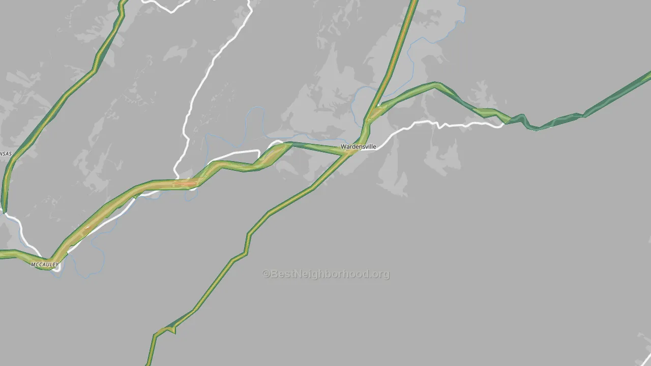 26851, WV Map of Noise Levels in 26851