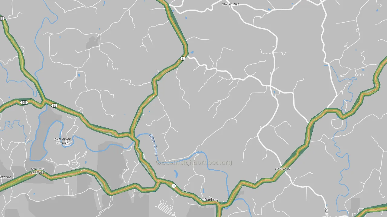 27016, NC Map of Noise Levels in 27016