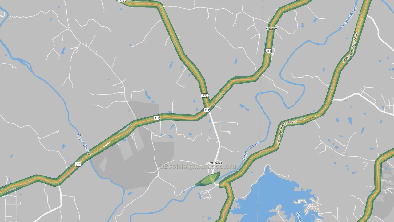 27042, NC Map of Noise Levels in 27042