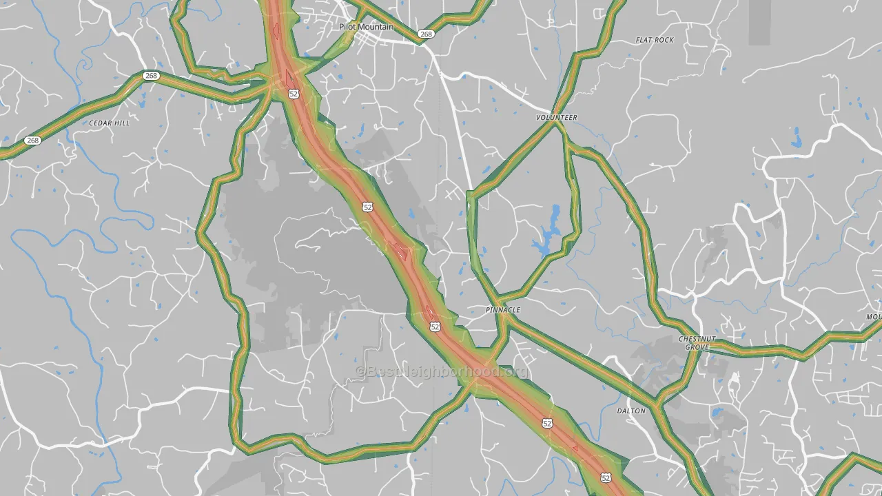27043, NC Map of Noise Levels in 27043