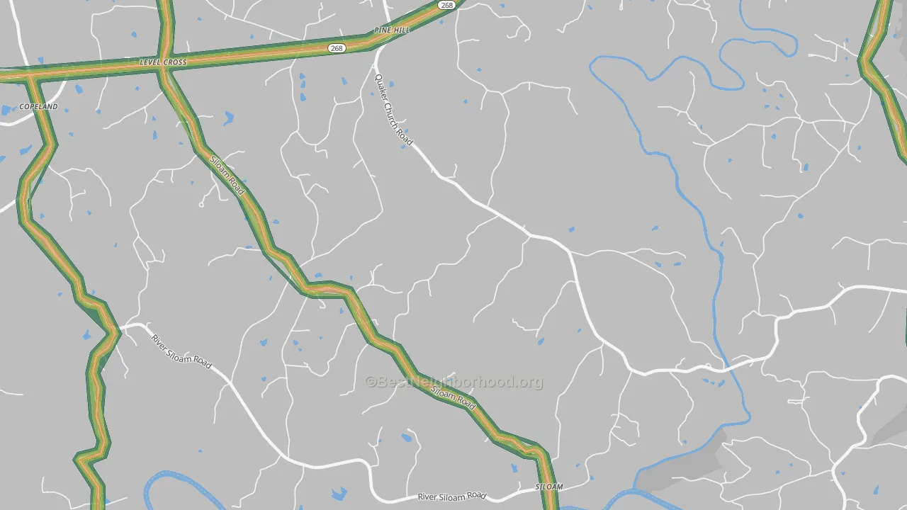 27047, NC Map of Noise Levels in 27047