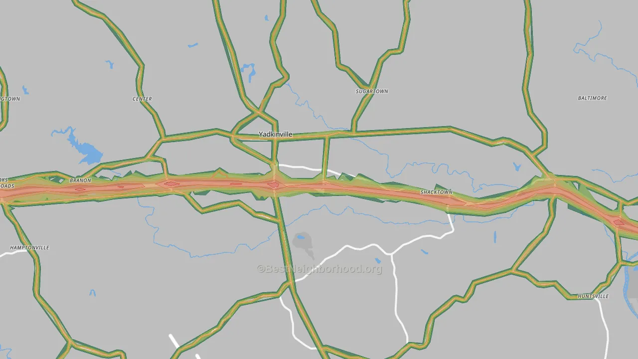 27055, NC Map of Noise Levels in 27055